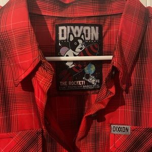 Women’s large black and red THE ROCKET Dixxon flannel.